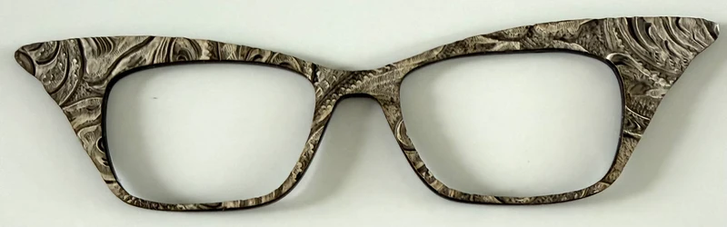Finley Topper; hybrid; gray/brown damask