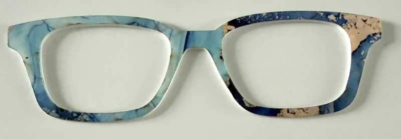 Finley Topper; blue tones with gold accents