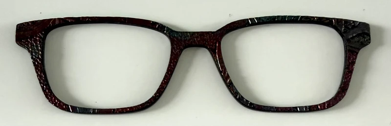 Finley Topper; dark red textured