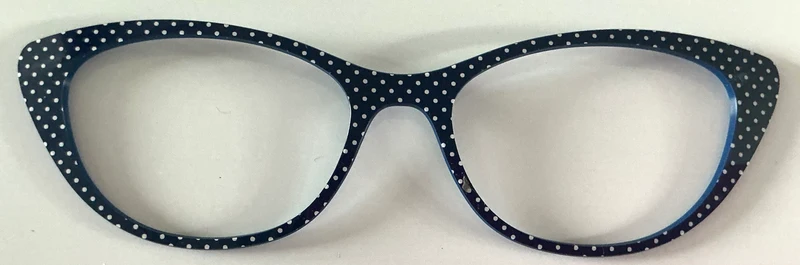 PAIR Ella Topper; navy blue pin dot