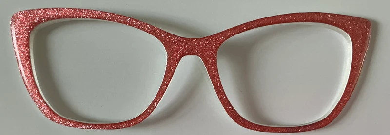 Wanda Topper; coral glitter