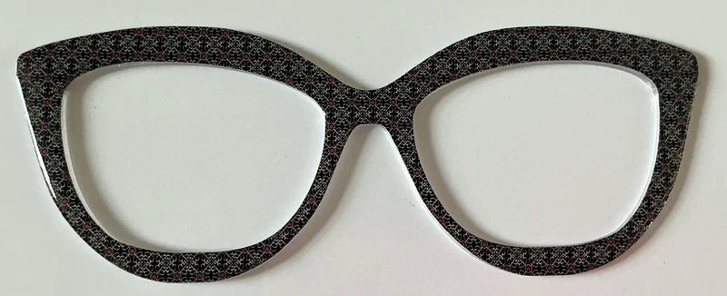 Wanda Topper; hybrid; black geometric pattern