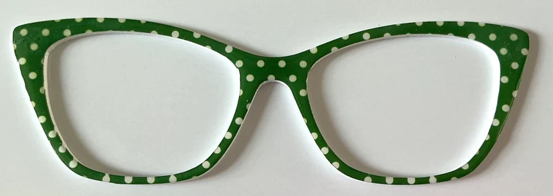 Wanda Topper; green and white polka dots