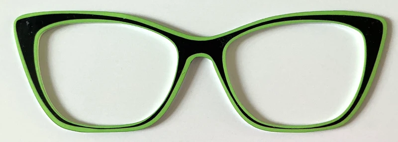 Wanda Topper; black with lime green outline
