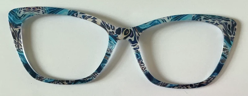 Wanda Topper; blue animal prints