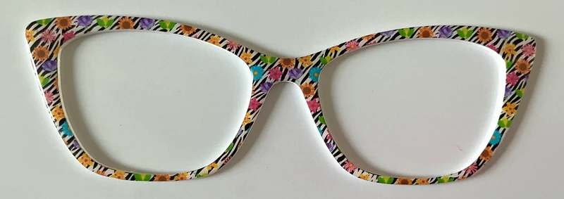 Wanda Topper; flowers on zebra print