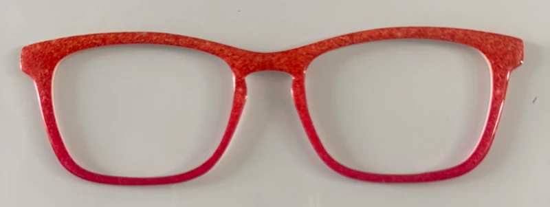 Casper Topper; orange and red faux glitter