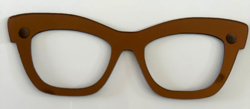 Wanda Topper; brown mirrored stacker