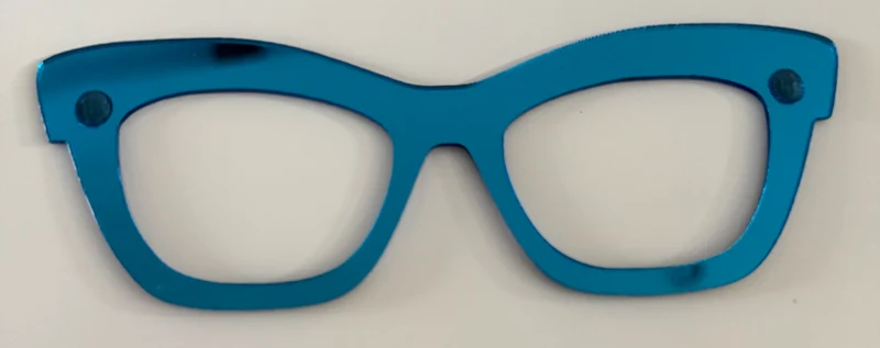 Wanda Topper; blue mirrored stacker