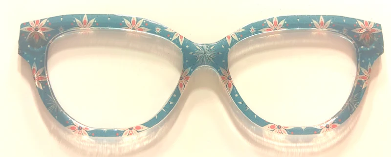 Quinn Topper; flowers on teal