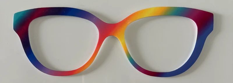 Quinn Topper; rainbow diagonal stripes