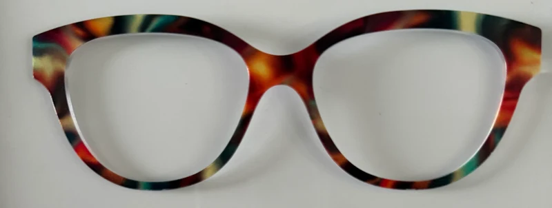 PAIR Quinn Topper; green and orange flames on black