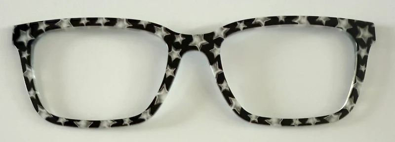 PAIR Larkin Topper; Silver stars on Black
