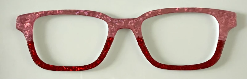 Finley Topper; pink shine/red shimmer split