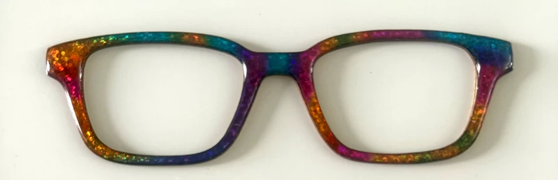 Finley Topper; multicolored foil colors