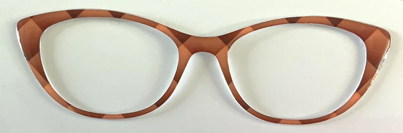 Ella Topper; brown square pattern
