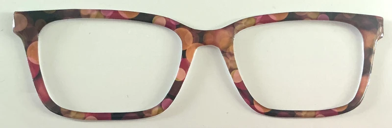Larkin Topper; magenta and brown bokeh dots; RESINED