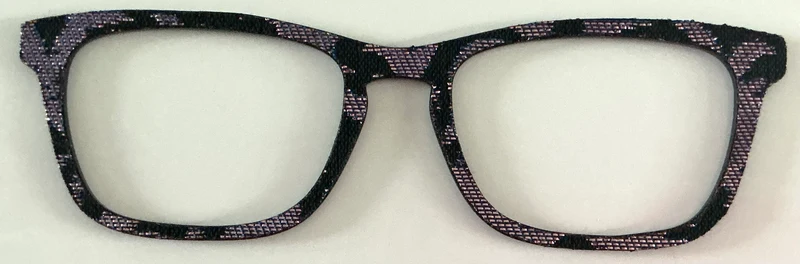 Casper Topper; Laser Nonna; textured; purple shimmer/black scales