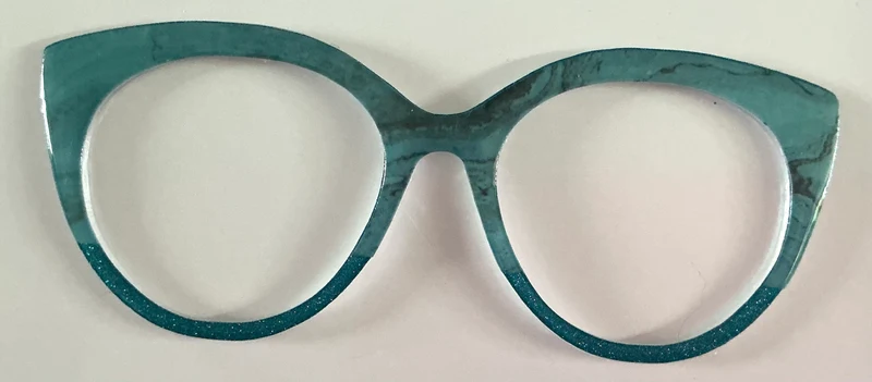 Zuri Topper; dark green marble