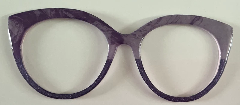 Zuri Topper; purple design/glitter split