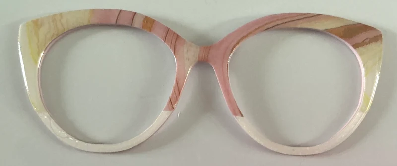 Zuri Topper; pink design with gold to white split