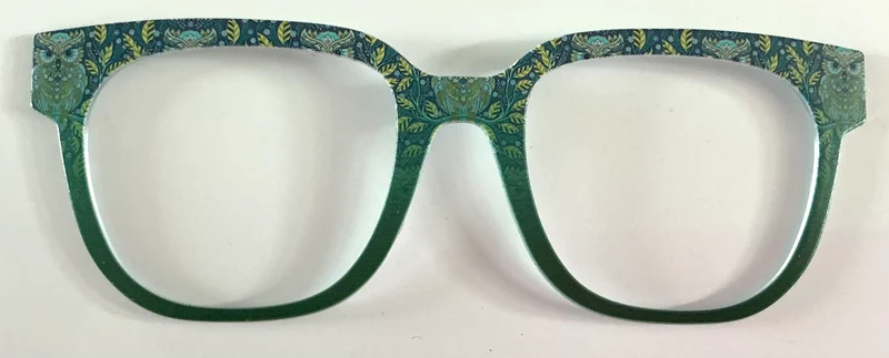 Murphy Topper; paisley to green fade with corner owls