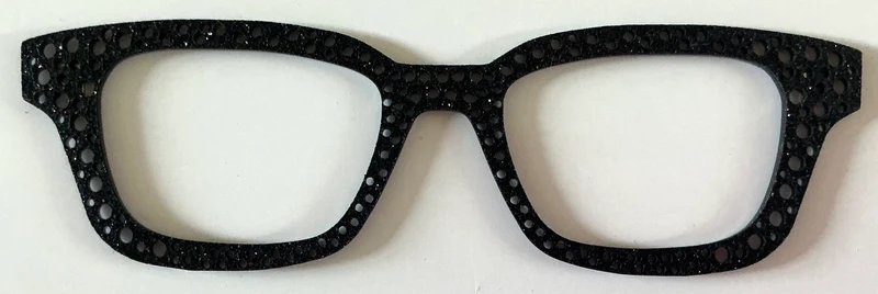 Finley Topper; NEW; Laser Nonna; black dot shimmer holes