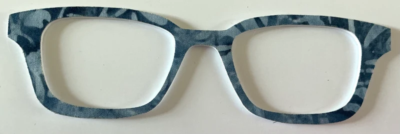 Finley Topper; Laser Nonna; blue camo fabric