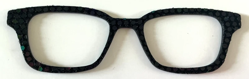 Finley Topper; Laser Nonna; black dotted fabric