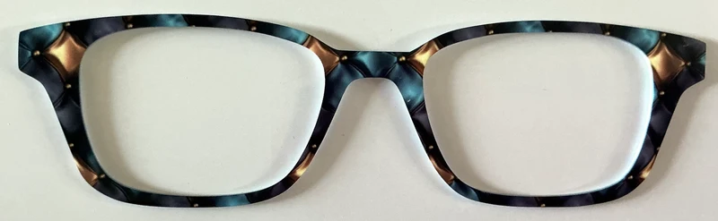 Finley Topper; teal and gold diamond design