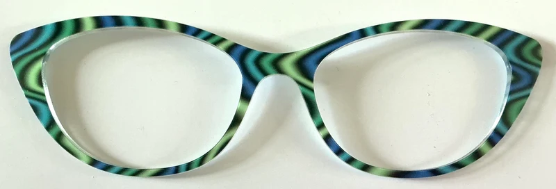 PAIR Ella Topper: blue and green swirls