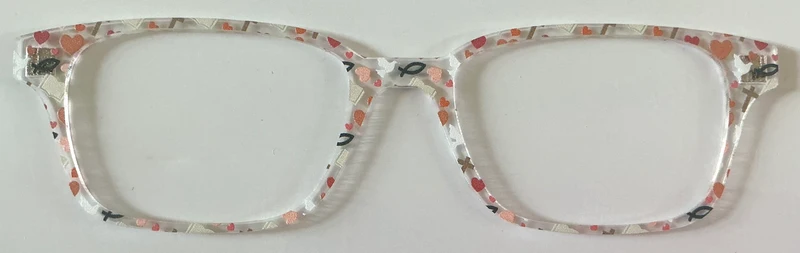 Finley Topper; Moonbeam Designs; translucent Christian fish/doves