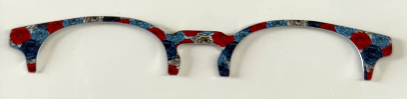 Soto Brow Topper; red and blue roses
