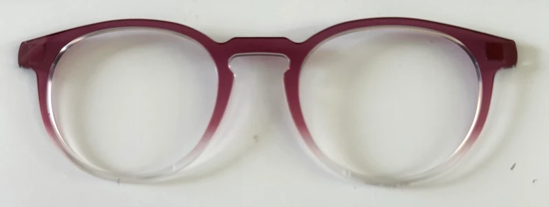 PAIR Soto Topper; burgundy crystal gradient