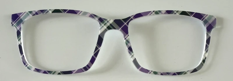 PAIR Kirby Topper; purple/green/white plaid fade