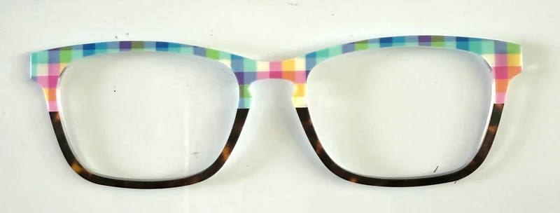 PAIR Casper Topper; pastel checkered/tort split