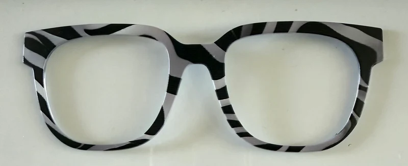 Murphy Topper; black and silver zebra stripes