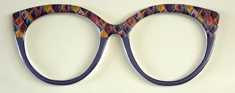 NEW Zuri Topper; Framfetti; geometric design/purple split