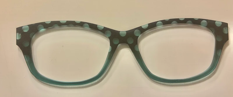 Addison Topper; teal polka dots split
