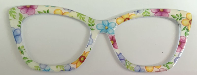 Wanda Topper; multicolored flowers on white