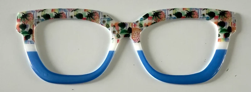 Wanda Topper; Busy Bee; tropical/blue split