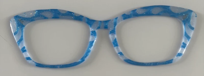 Casper hybrid Topper; Busy Bee; translucent blue swirls