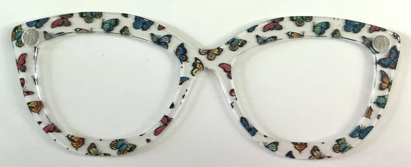 Wanda Topper; butterflies on white