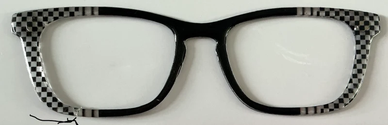 Casper Topper; black checkered with oopsie