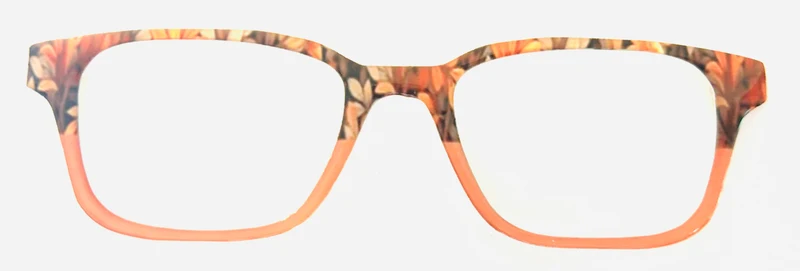 Finley Topper; orange and brown leaves/orange split