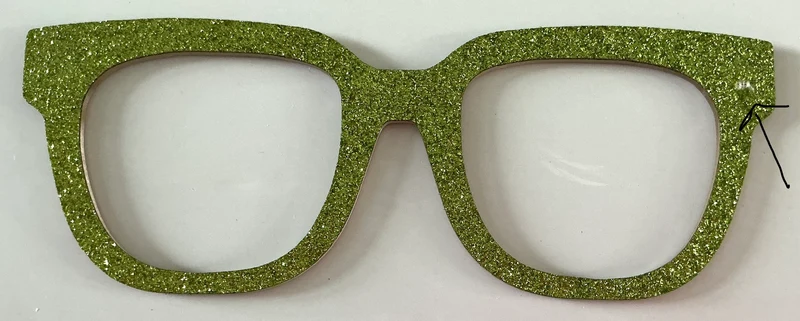 Murphy Topper; lime green glitter with oops