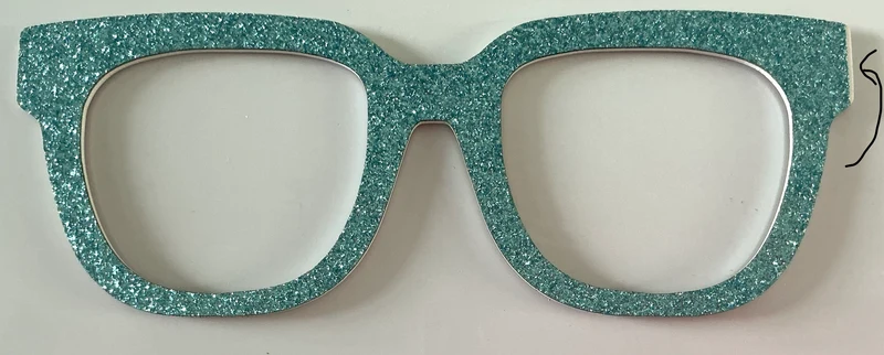 Murphy Topper; aqua glitter with oops