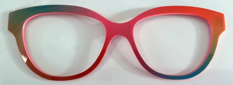PAIR Quinn Topper; pink/orange/green diagonal fade