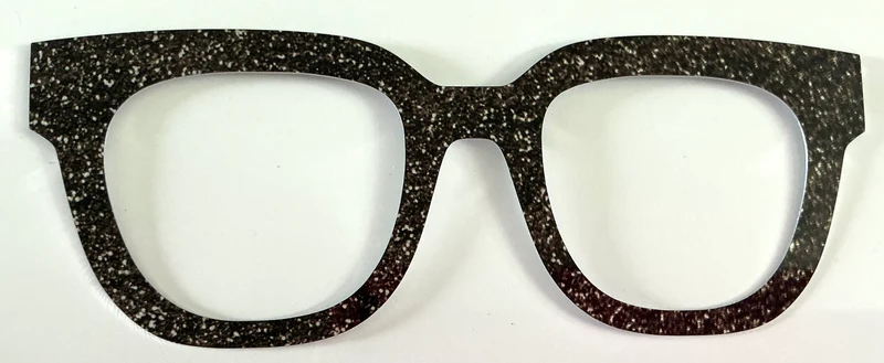 Murphy Topper; metal; black glitter overload