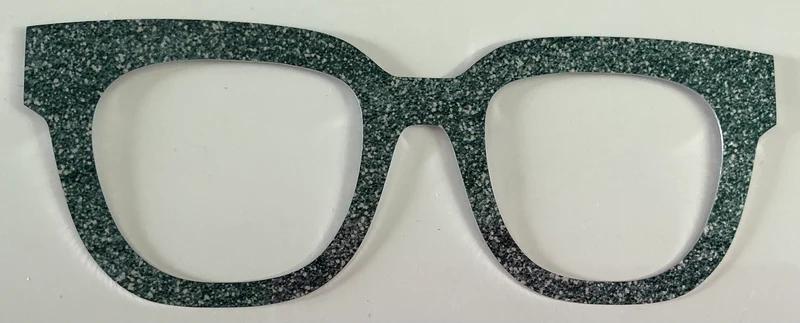 Murphy Topper; metal; gray/blue glitter overload